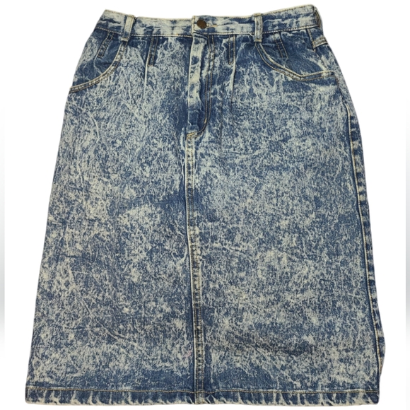 Made in the Shade Acid Wash Denim Skirt Juniors Size 13 - Picture 1 of 9